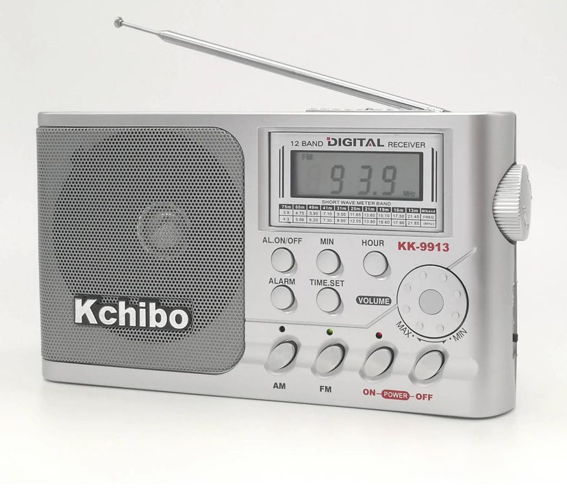 FM/MW/SW Digital 12 Band Multiband Portable Radio With Alarm Clock