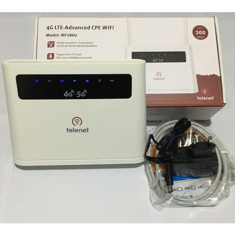 Telenet 4G LTE 300 Mbps Cpe Wifi Router With Backup Battery For All Networks