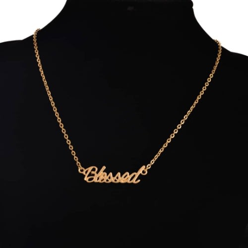 Blessed Ladies Chain Necklace - Gold