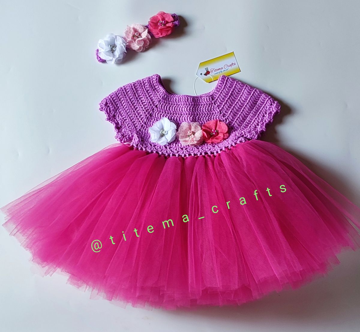Kathleen Crochet Tutu Tulle Dress Set