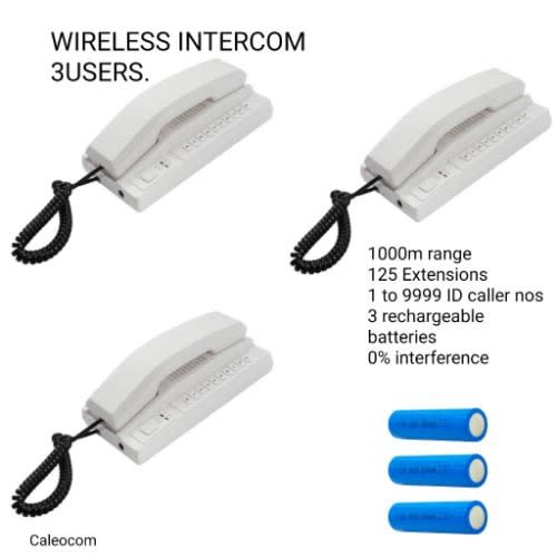 Wireless Intercom Longer Range Super Signal With Customized Id Number For 3 Users