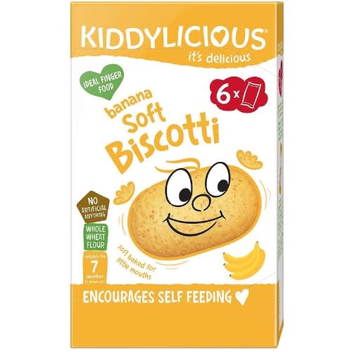 Kiddylicious Banana Soft Biscotti 7+ Months - 6 X 20g