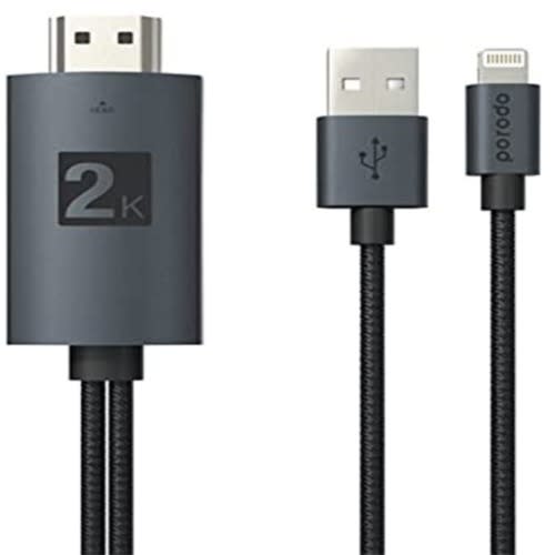 Braided 2k Hdmi Lightning Cable With Usb Connection