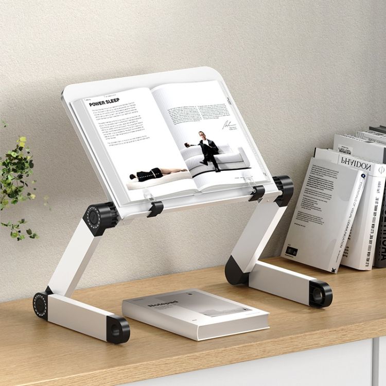 Reading Rack Laptop Stand,Style： Double Section White