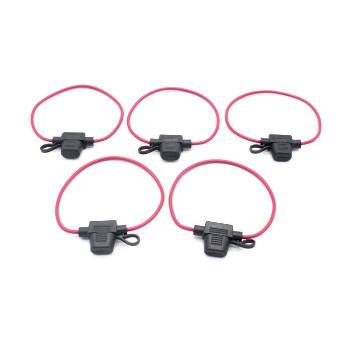 5Pcs Standard  Inline Fuse Holder Splash Proof  12V 30A