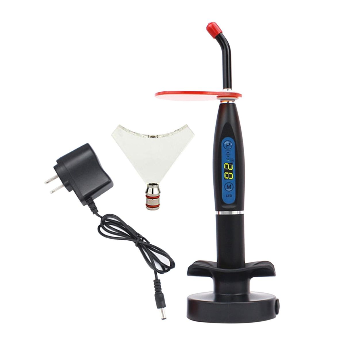 Wireless LED Curing Light 1200-2000MW/cm2 USB  W/ Black