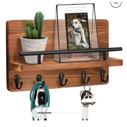 Wooden Shelf Key Organizer