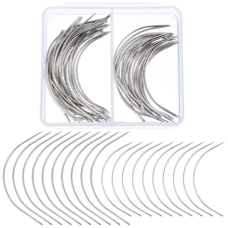 50 Pieces C Type Needle for Weave Curved Ne