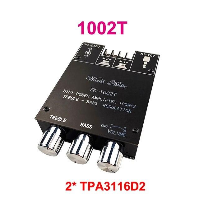 2X100W TPA3116D2 Class D HiFi Bluetooth-Compatible Stereo Audio Digital Power Amplifier Board Tone Home Theater Equalizer Amp