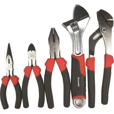 Pliers & Wrench Set - 5 Piece- Multicolor Original