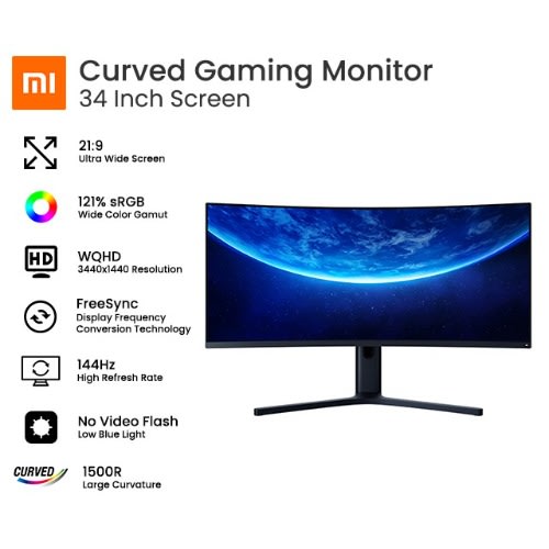 Mi Curved Gaming Monitor 34" Wqhd Freesync 144 Hz