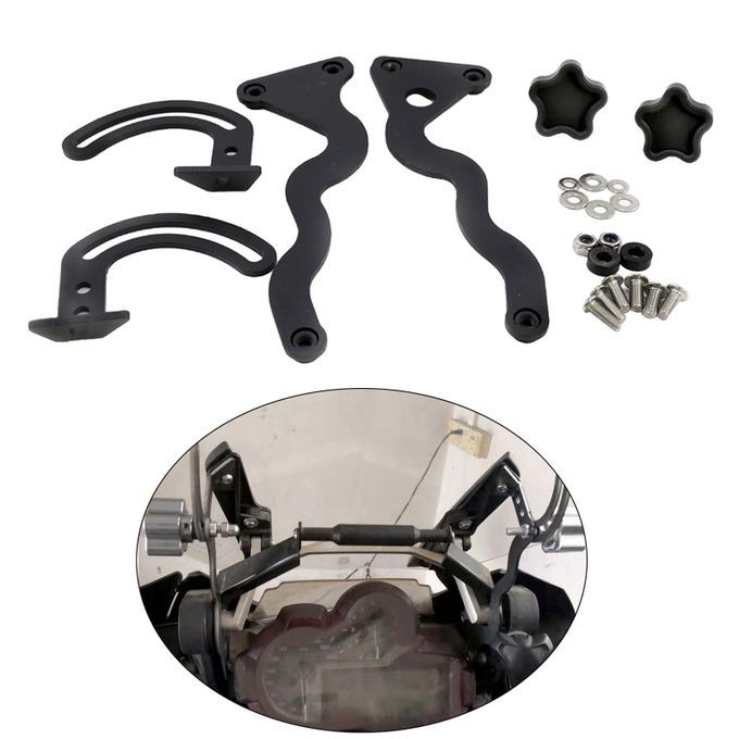 Windshield Bracket Accessory For BMW R1200GS R1250GS ADV 2014 Black