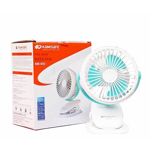 Rechargeable Desk Fan With Clip