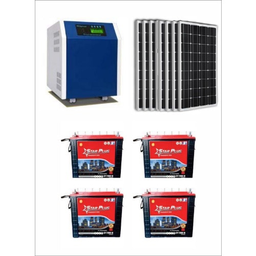 Afripower 5kva Inverter System With 4 Units 220ah Starplus Tubular Battery /8 Solar Panels