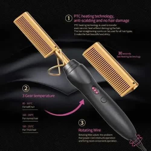 Hot Hair Straightener Comb - 42W