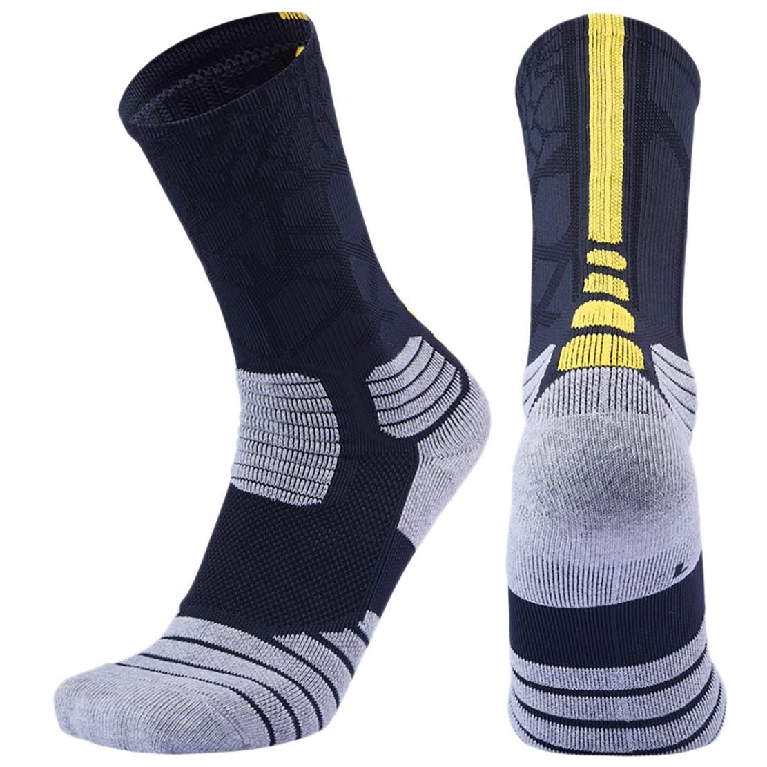 4Pair Basketball Socks for Adult Cushioned Mid-Calf