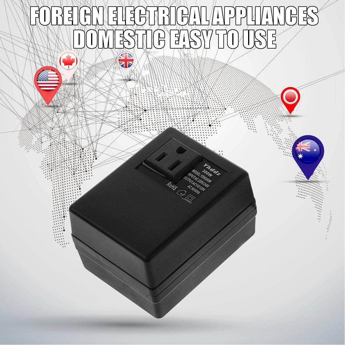 300W Voltage Converter Transformer 220V To 110V Step Down EU Plug Adapters US Plug