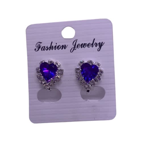 Clip On Earring- Purple