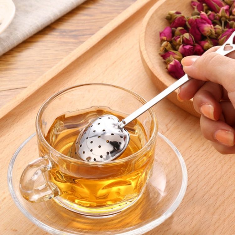 2 PCS Stainless Steel Heart Shape Tea Infuser