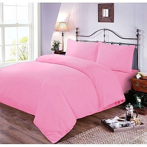 Quality Plain Pink Duvet Set