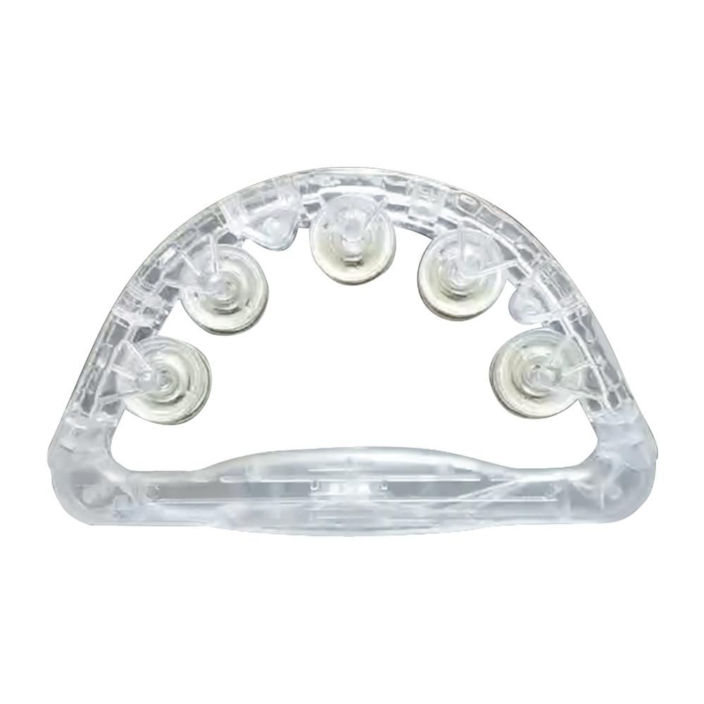 Colorful LED Hand Bells Double Row Handheld Tambourine Metal Jingles with 3 Lighting Modes Switchable Hand Held Plastic Musical Percussion Drum Half Moon Hand Bell for Adults Kids KTV Party Bar