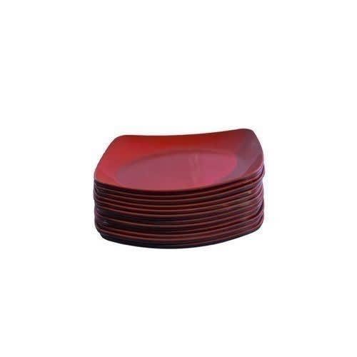 12 Pcs Unbreakable Ceramic Plates With Free Serving Spoon - 10.5"