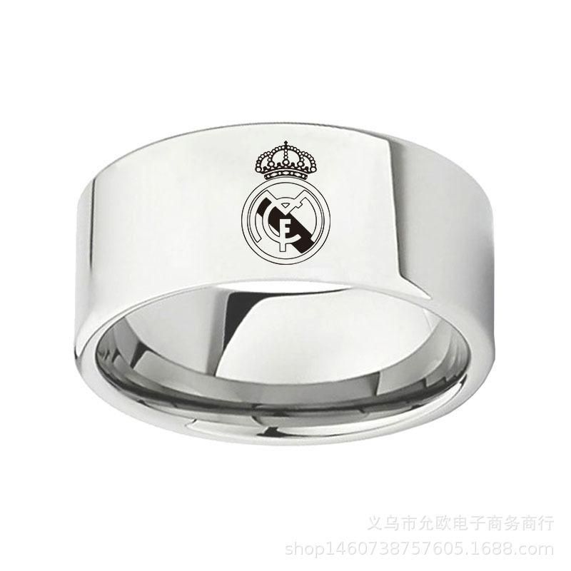 10MM Real Madrid CF Football Club Stainless Steel Rings Band Size 6-13