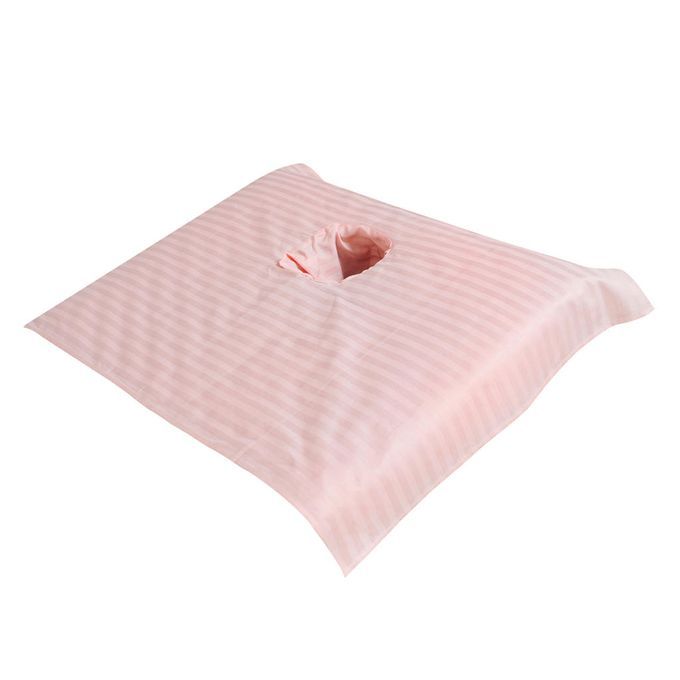 Cotton SPA  Table Cover  Bed Face Hole Towel Jade Pink