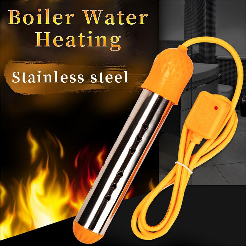 2000W Immersion Electric Water Heater With Plug Boiler Pool Tub Electric Heater Boiler Water Heating Portable Immersion Suspension EU