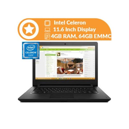 100e Intel Celeron-4gb Ram 64gb Emmc, Wins 10 11.6" - Black