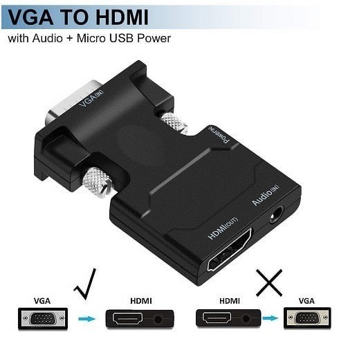 Vga To Hdmi With Audio Converter