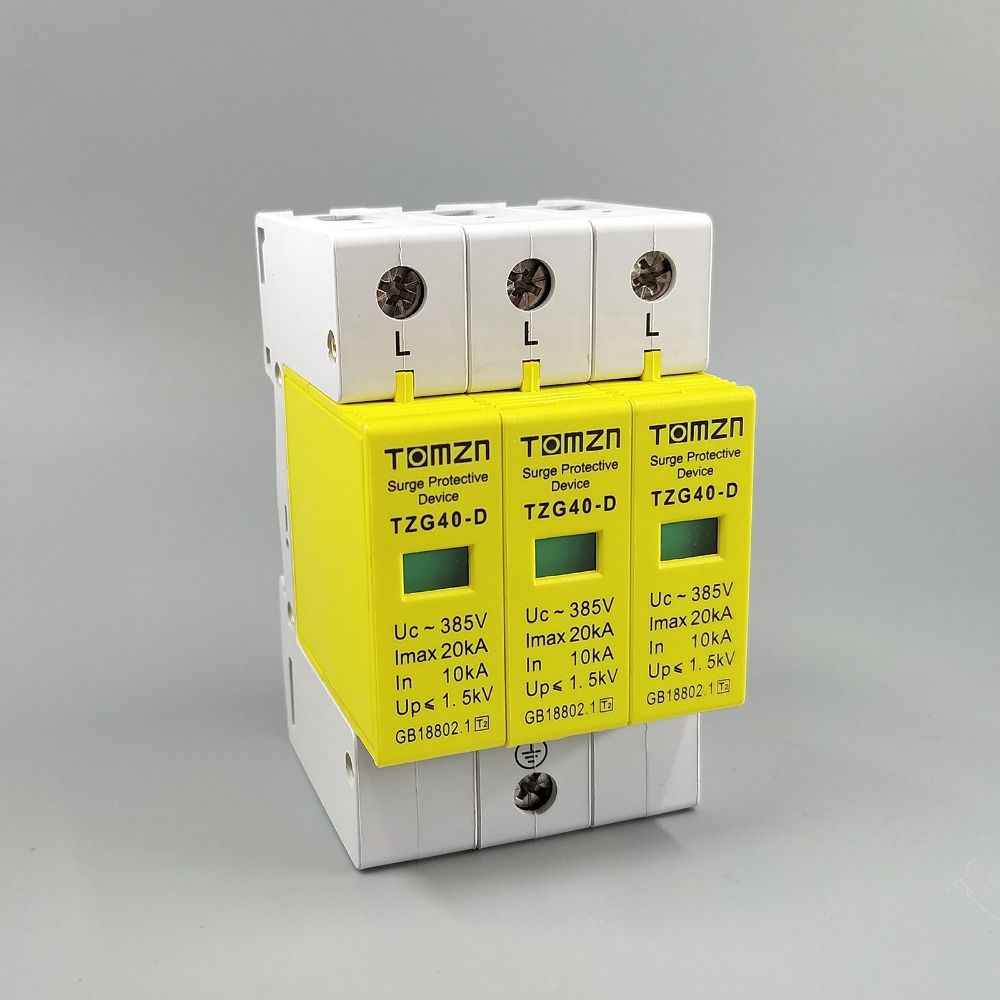 AC SPD 3P 10KA~20KA D ~385V House Surge Protector