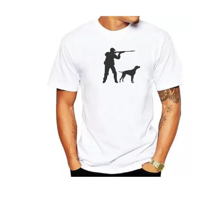 Hunter Print T-Shirts -White