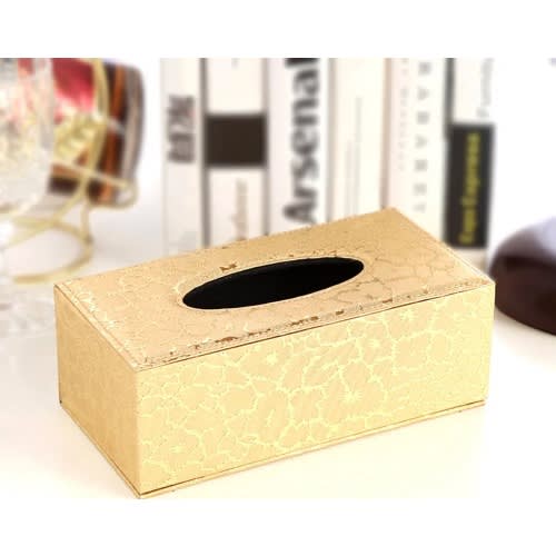 Tissue Box Holder - Gold