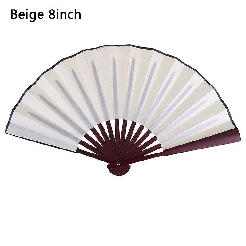 Blank 8 Style Cloth Fan Folding Decor Cloth Held Products Silk Hand Chinese Sur Fan Inch Silk Party Fan Wedding Inch/10 1PCS
