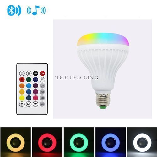 E27 12W Wireless Bluetooth Speaker Music Playing RGB LED