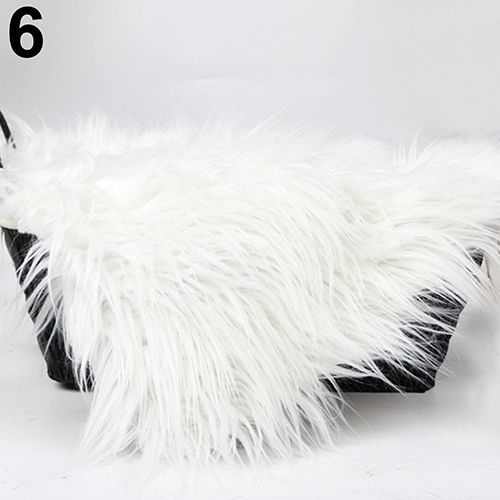 Faux Fur Photography Photo Prop Baby Newborn Blanket-White