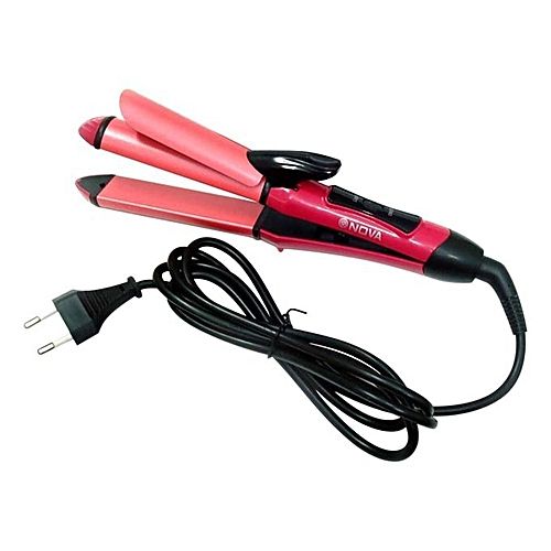 Hair Straightener & Curler 2 In 1 Electric Hand Tool