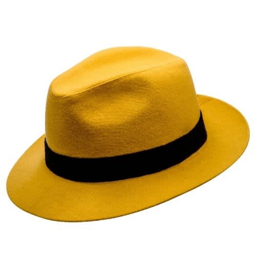 Y & Z Men's Wool Fedora Hat - Yellow