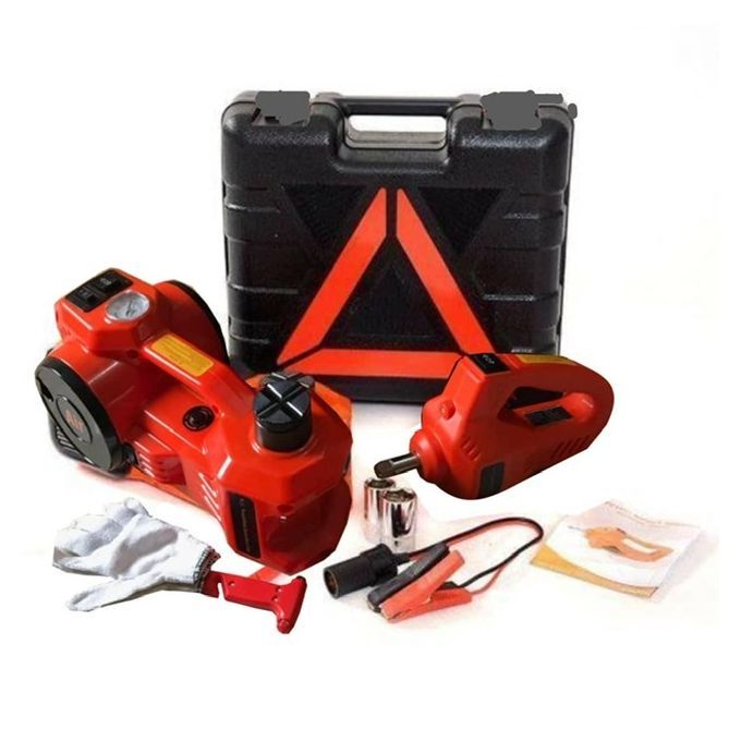 Strong And Savage 3in1 Big 10Ton Electric Hydraulics Floor Jack, Wheel-spanner And Tyre Pump .3in1 For Biggest Jeep, All Jeep SUV , All Cars