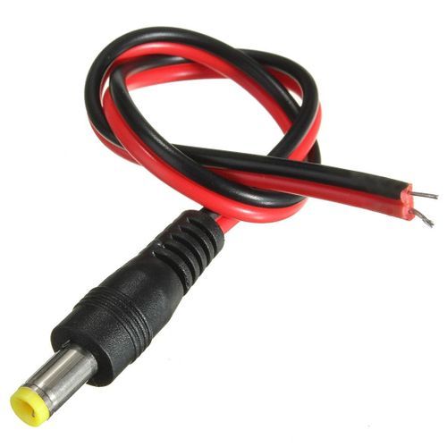 100pcs 5.5 X 2.1mm Male DC Power Jack Plug CCTV Camera Power Connection