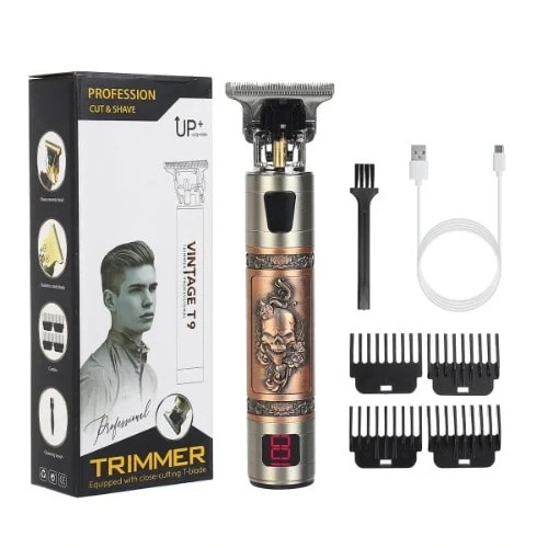 Professional Men Rechargeable Cordless Hair Clippers - Lcd Display