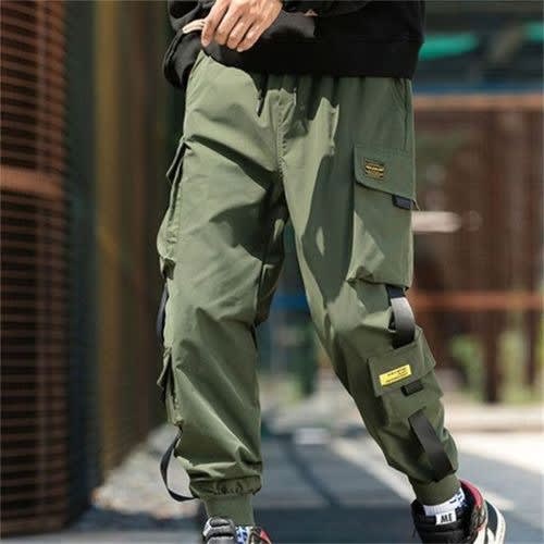 Casual Cargo Combat Joggers - Dark Green