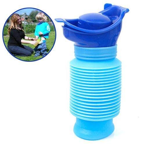 Urinal Portable Car Urinal Male, Female, Child, Emergency Telescopic Urine Bucket Blue