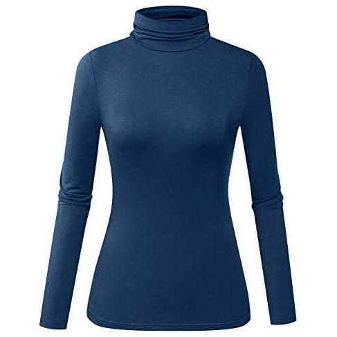 Female Turtle Neck Long Sleeve - Navy Blue