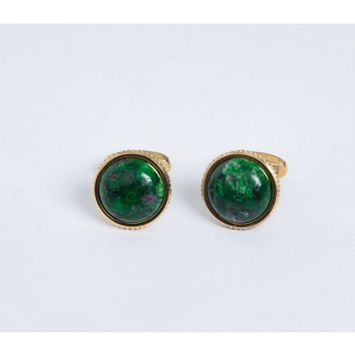 Jasper Gold Plated Cufflinks - Green