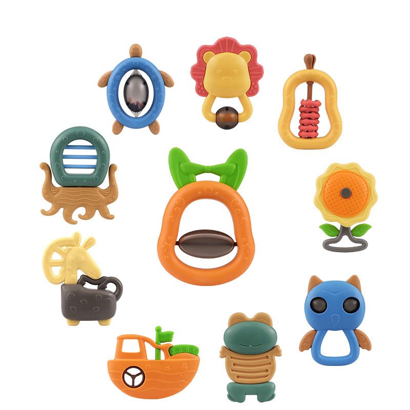 10Pcs Baby Rattles Toys Music Bed Bell Hand Hold