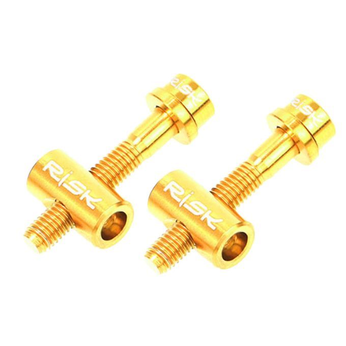 2 Pack M5*30/40MM Bike Seat Post Fixed Bolts Titanium Golden 30mm