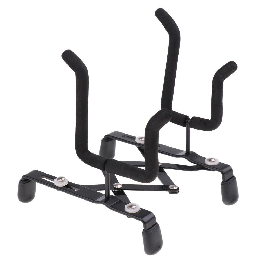 Foldable Iron Instruments Floor Stand Holder Support Black for Ukulele Violin Fiddle Parts