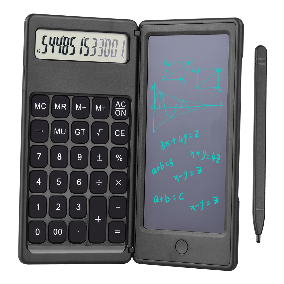 Foldable Calculator & 6 Inch LCD Writing Tablet Digital